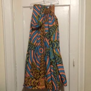 African print maxi skirt
